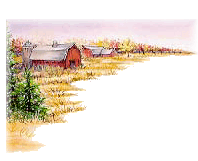 Autumn barn scene